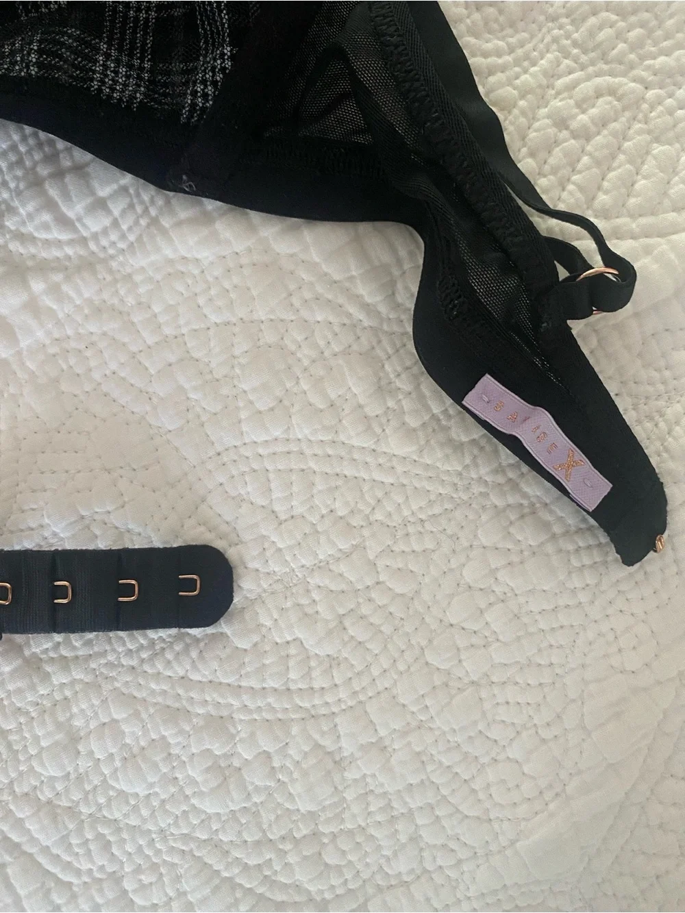 Savage X Fenty Bra Black Plaid Small